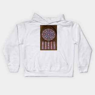 Rose Window of the Southern Transept of Chartres Cathedral, France Kids Hoodie